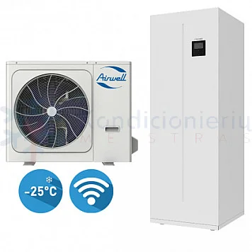 Airwell Wellea WT ODMA-100T-09M22-25 AW-YHPSA08-H91 8 kW oras-vanduo šilumos siurblys su integruotu boileriu