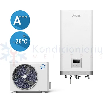 Airwell Wellea Split AW-YHPSA08-H91 AW-WHPSA0810-N91 8 kW oras-vanduo šilumos siurblys