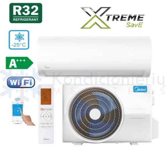 MSAGCU-18HRFNX-QRD0GW - MOX301-18HFN8-QRD0GW Midea Xtreme Save 5.30/5.62 kW šilumos siurblys