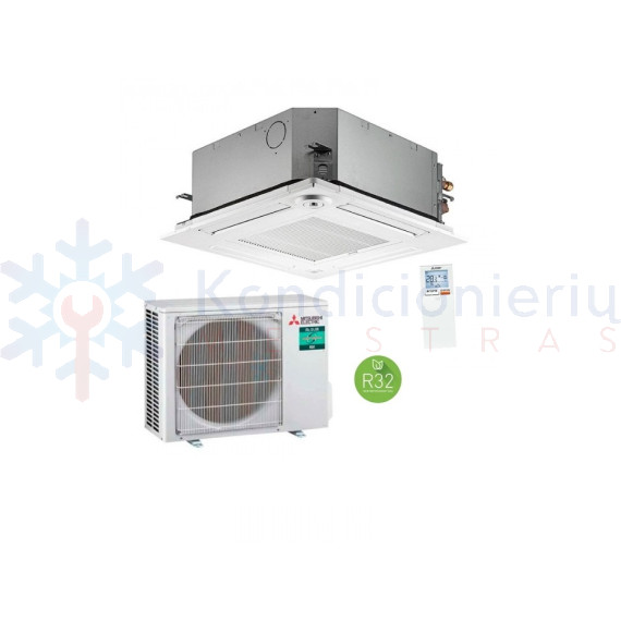 SLZ-M25FA SLP-2FALM SUZ-M25VA Mitsubishi Electric 2.6/3.2 kW kasetinis oro kondicionierius - šilumos siurblys