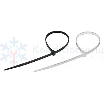 Tvirtinimo dirželiai balti 100 vnt. 200x3.5