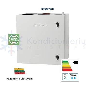 Rekuperatorius KOMFOVENT Domekt R 300 V C8 L/A F7/M5
