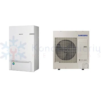 AE090RNYDEG/EU-AE090RXEDEG/EU SAMSUNG 9.0/8.7 kW split (be tūrinio šildytuvo) oras-vanduo šilumos siurblys