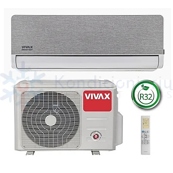 ACP-12CH35AEHI Silver VIVAX 3.5/3.8 kW oro kondicionierius - šilumos siurblys