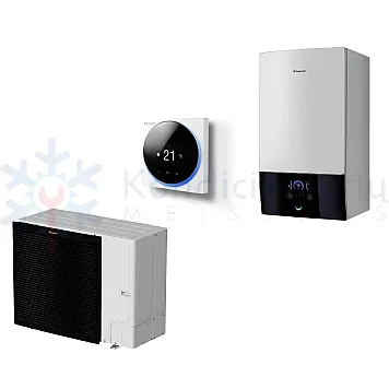 EBBH11D6V - ERLA11DW1 Daikin Altherma 3 R sieninis 12.44 kW oras-vanduo šilumos siurblys