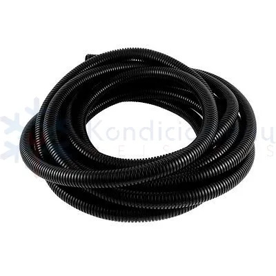 Gofruotas vamzdis el. inst. su viela D50 atsparus UV juodas