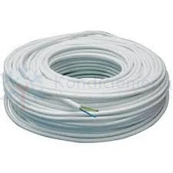 Kabelis baltas apvalus 3x1.5 (100 m)