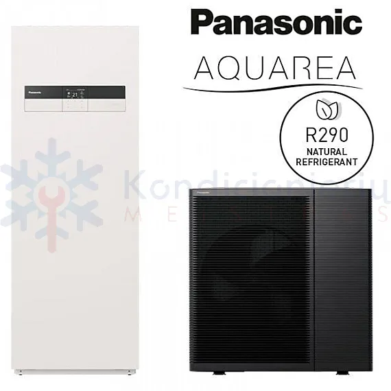 WH-ADC0509L6E5 / WH-WDG05LE5 Panasonic L kartos 5.0 kW oras-vanduo šilumos siurblys su integruota vandens talpa