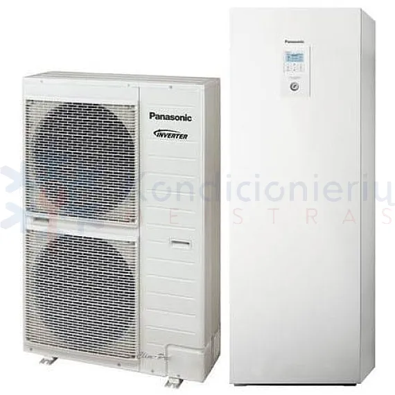 WH-ADC0916H9E8 / WH-UX16HE8 Panasonic T-CAP 16.0 kW oras-vanduo šilumos siurblys su integruota vandens talpa
