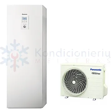 WH-ADC0309J3E5C / WH-UD03JE5 Panasonic 3.0 kW oras-vanduo šilumos siurblys su integruota vandens talpa