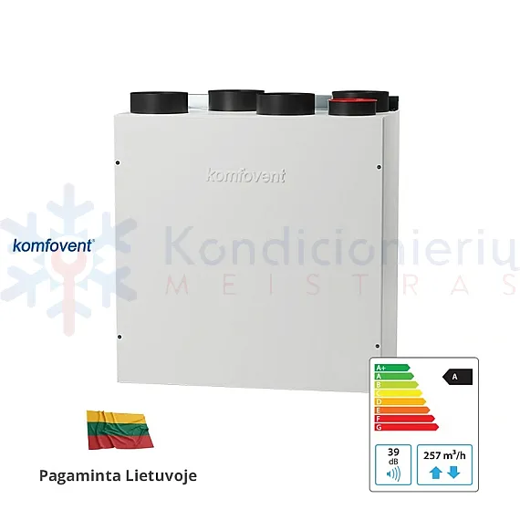 Rekuperatorius KOMFOVENT Domekt R 200 V C8 T – L/A F7/M5