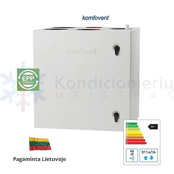 Rekuperatorius KOMFOVENT Domekt R 300 V C8 L/AZ F7/M5