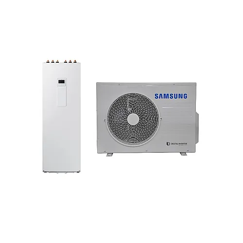 AE260RNWSEG/EU-AE090RXEDEG/EU SAMSUNG 9.0/8.7 kW split (su 260 L tūriniu šildytuvu) trifazis oras-vanduo šilumos siurblys