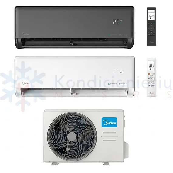 Midea EZ 7.0/7.3 kW šilumos siurblys (antracito spalva) | EZB-24RD6-I - EZ-24RD6H-O