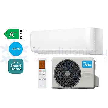 MSOPBU-12HRFN8-QRE1GW/MOX330-12HFN8-QRE1GW  MIDEA ORAS-ORAS ŠILUMOS SIURBLYS OASIS OP+ PLUS 3,5/3,8 kW