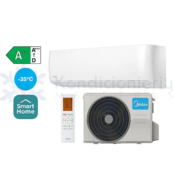 MSOPBU-12HRFN8-QRE1GW/MOX330-12HFN8-QRE1GW  MIDEA ORAS-ORAS ŠILUMOS SIURBLYS OASIS OP+ PLUS 3,5/3,8 kW