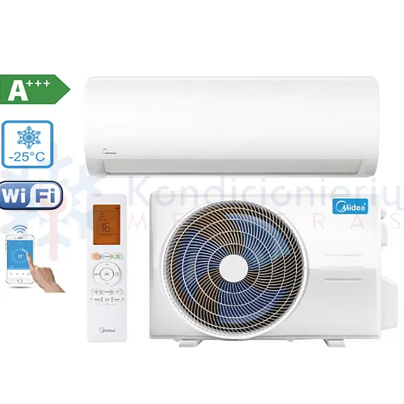 MSAGBU-09HRFN8-QRD1GW(GA) - MOX201-09HFN8-QRD6GW Midea Xtreme Heat 2.80/3.26 kW šilumos siurblys