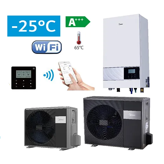 MHA-V14W/D2RN8-B2 HB-A160/CDS90GN8-B2 Midea M-Thermal Arctic Split 14.5/13.5 kW oras-vanduo šilumos siurblys