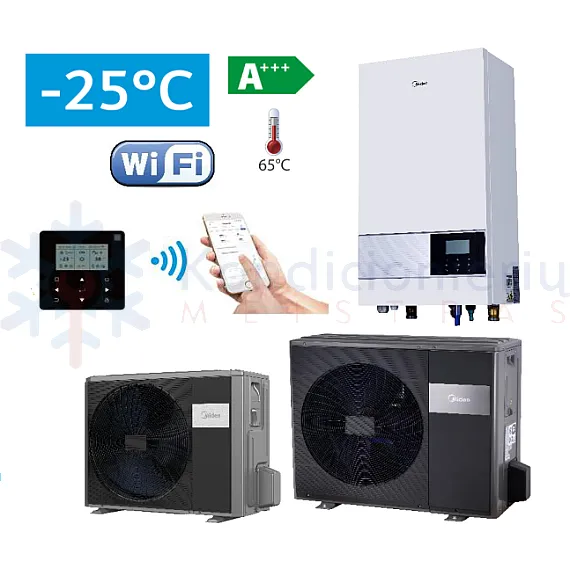 MHA-V10W/D2N8-B22 HB-A100/CGN8-B22 Midea M-Thermal Arctic Split 10.0/10.0 kW oras-vanduo šilumos siurblys