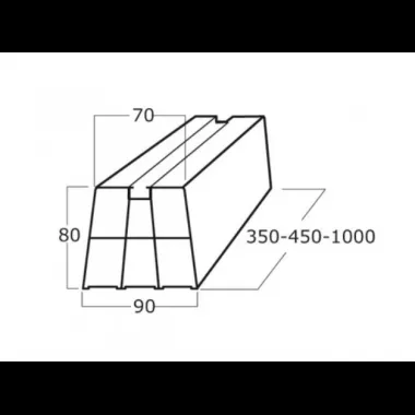 1000SP Plastikinė atrama 100 cm