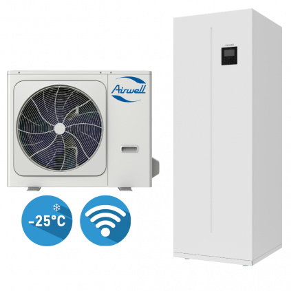 Airwell Wellea WT ODMA-100T-09M22-25 AW-YHPSA10-H91 10 kW oras-vanduo šilumos siurblys su integruotu boileriu