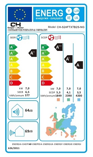 CH-S24FTXTB2S-NG ICY 3 Cooper and Hunter 7.0/7.3 kW šilumos siurblys