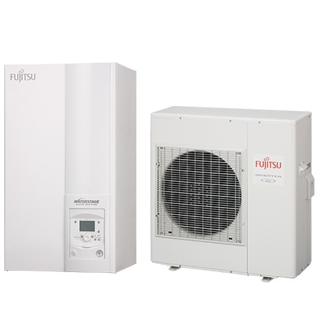 WSYP100DG6-WPYA100LG Fujitsu 10.0 kW šilumos siurblys oras-vanduo WSYP100DG6-WPYA100LG Fujitsu 10.0 kW šilumos siurblys oras-vanduo