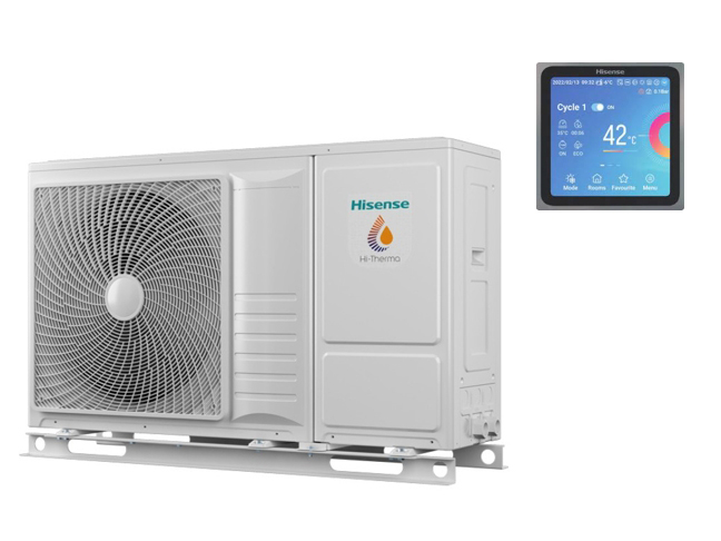 Hisense Hi-Therma Mono AHZ-080HCDS1 8.0 kW oras-vanduo monoblokas Hisense Hi-Therma Mono AHZ-080HCDS1 8.0 kW oras-vanduo monoblokas