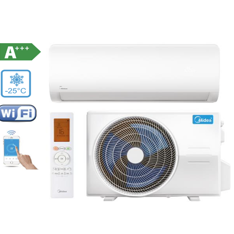 MSAGBU-12HRFN8-QRD1GW(GA) - MOX201-12HFN8-QRD6GW Midea Xtreme Heat 3.50/4.29 kW šilumos siurblys
