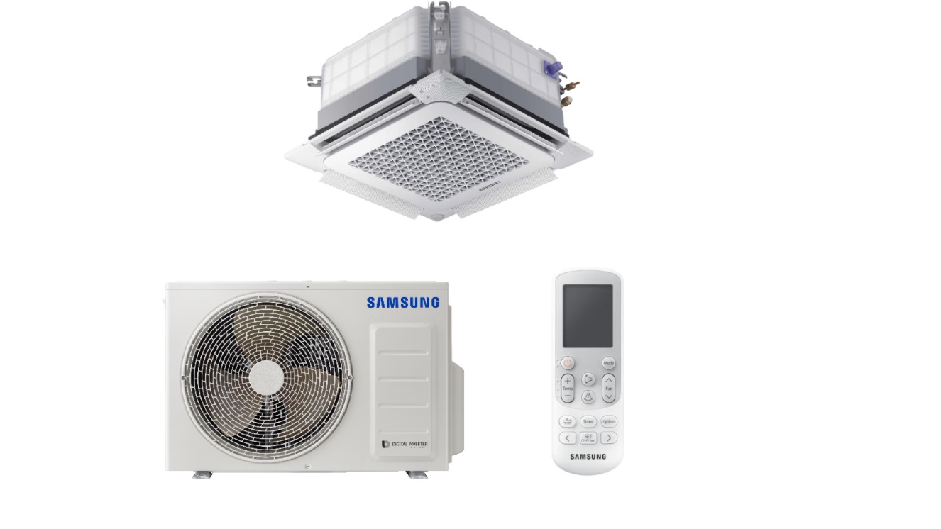 AC035RNNDKG/EU-AC035RXADKG/EU SAMSUNG bevėjis mini 4-krypčių 3.5/4.0 kW kasetinis šilumos siurblys