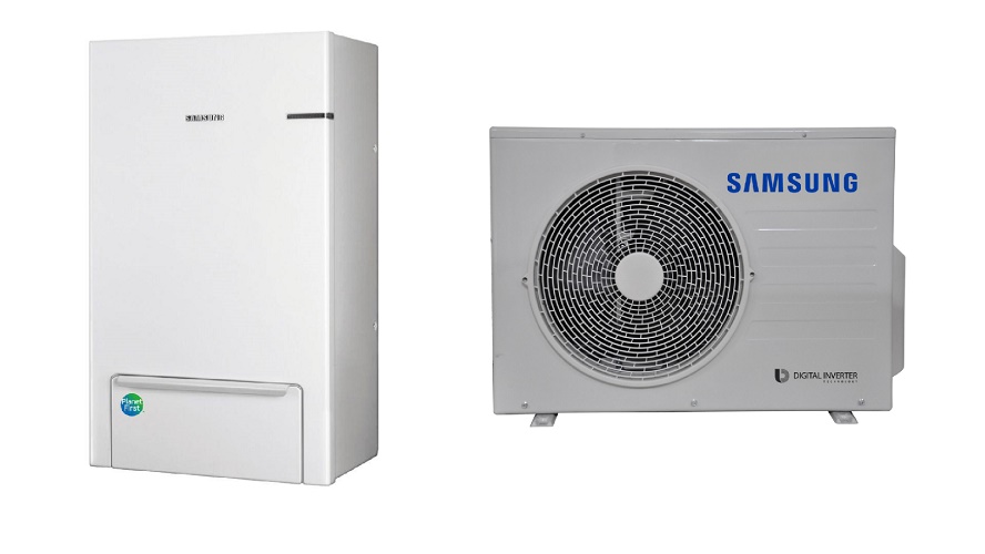 AE090RNYDEG/EU-AE040RXEDEG/EU SAMSUNG 4.4/5.0 kW split (be tūrinio šildytuvo) oras-vanduo šilumos siurblys