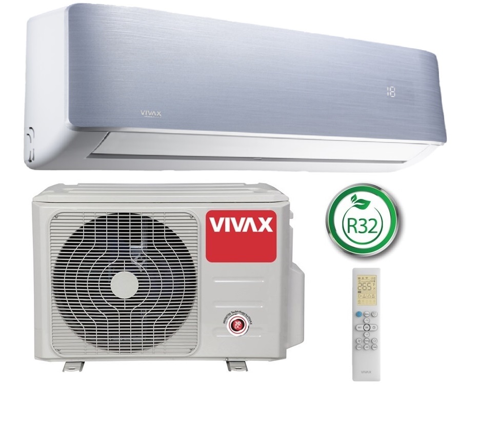ACP-12CH35AERI Silver VIVAX 3.5/3.8 kW oro kondicionierius - šilumos siurblys